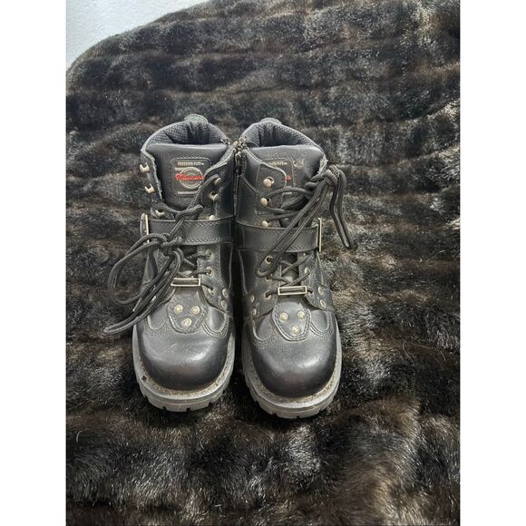 Men\'s Milwaukee Sz 8.5 D Road Captain Motorcycle Lace/Zip Boot main image 4